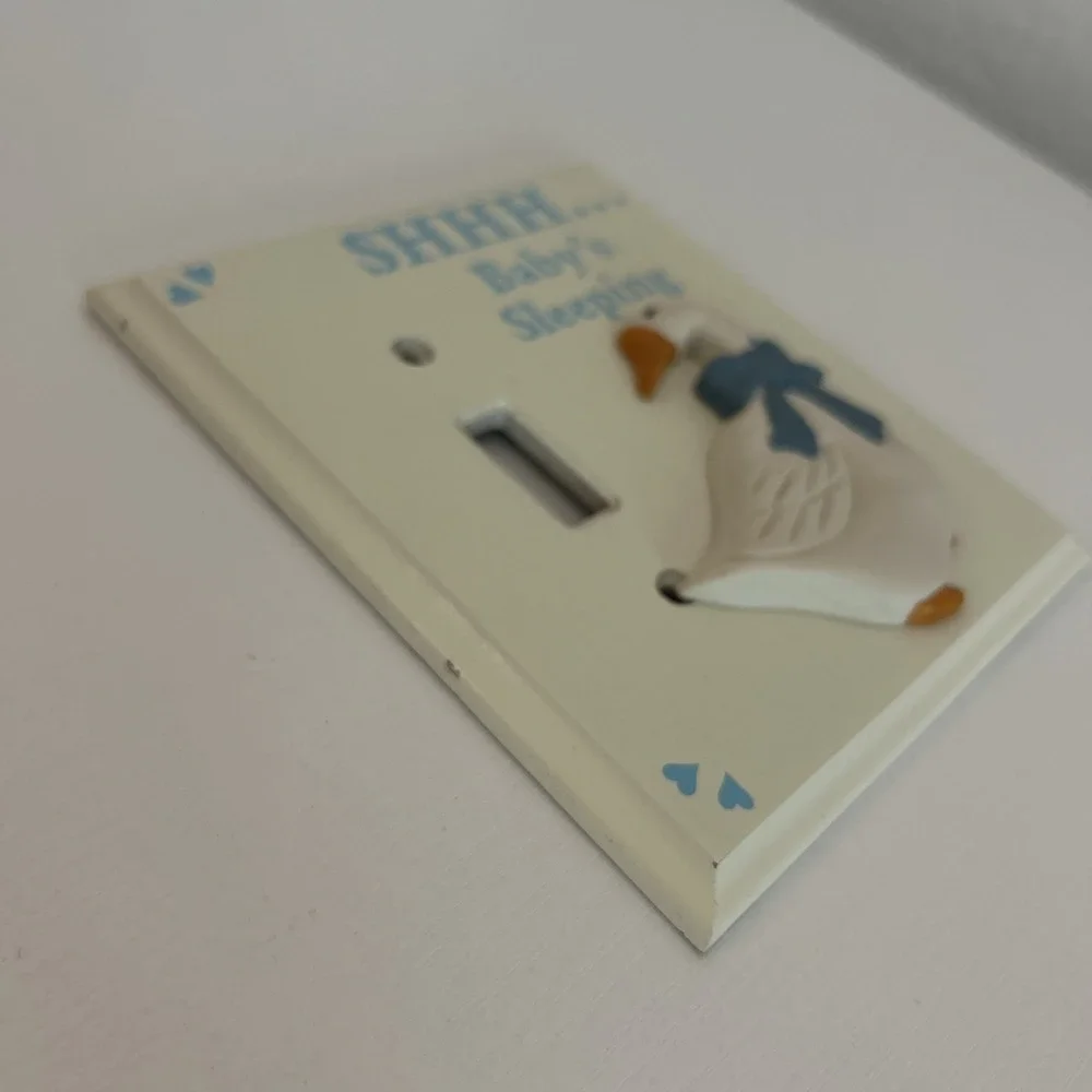 Vintage NOS 1988 Welcome Friends Duck Light Switch Cover Plate Cottagecore